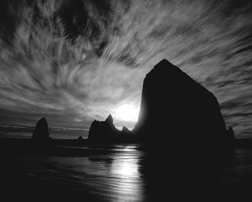 5575A Haystack Rock Silhouette